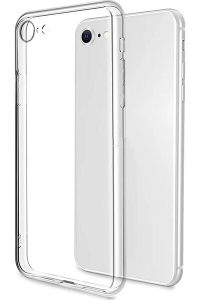 CEPSTOK iPhone Se 2022 Kılıf Şeffaf Kamera Korumalı Yumuşak Silikon