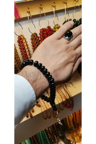 Black Sea Port Flat Cut 12 mm Ankle Length Oltu Rosary