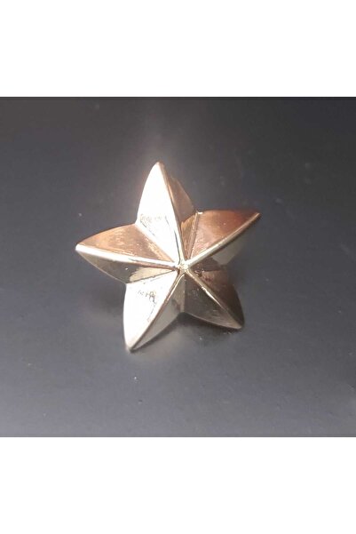 kho military design 2,5 cm. Altın Kaplama Vidalı Döküm Yıldız Lotu (5 Adet)