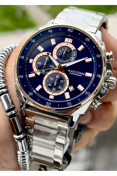 MASCIONI Mascionni 3 Atm Waterproof Men's Wristwatch and Bracelet Gift Set