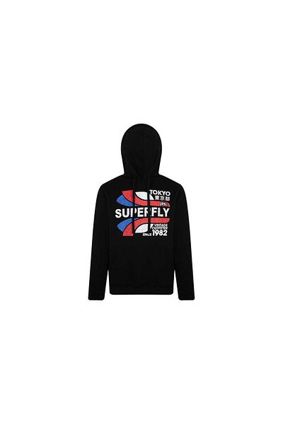 Superfly Tokyo Hooded Men's Sweatshirt SPF101232317202 Black-L