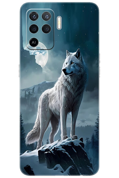 OPPO Reno 5 Lite (CPH2205) Uyumlu Kılıf Desen Baskılı Silikon Kurt STK:683 CP...