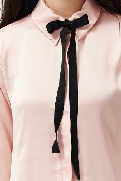 Trendyol Modest Πουκάμισο με γιακά αποξηραμένο τριαντάφυλλο και δαντέλα με λεπτομέρεια σατέν TCTSS24TG00024