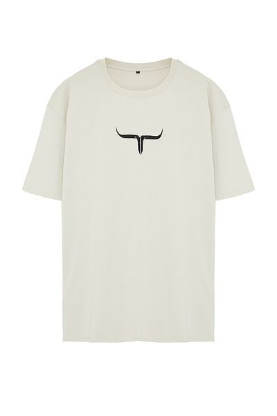 Trendyol Collection Plus Size Comfortable Printed Oversize Cotton T-Shirt - Tmnss24Bf00060
