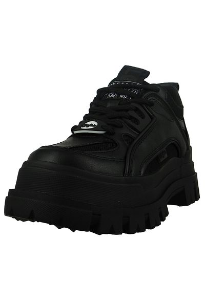 Buffalo Aspha HYB 1622107   Damen Sportliche Schwarz Halbschuhe – Textil/Synthetik, perfekte Passform