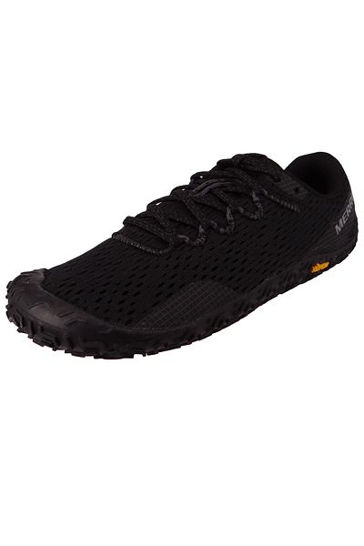 Merrell Damen Sportliche Halbschuhe Wanderschuhe Vapor Glove 6 Barefoot J067718 Schwarz Black Textil/Synthe