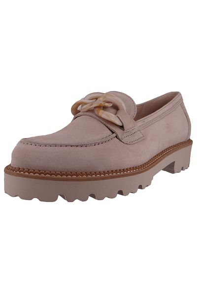GABOR Damen Halbschuhe Loafer 45.241 Grau 12 Natur Leder
