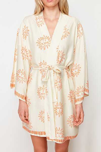 Trendyol Collection Galaxy mintás sokszínű viszkóz pongyola - THMSS24SB00013