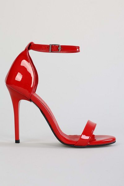 Shoeberry Női Lina Red lakkbőr egypántos sarkú cipő