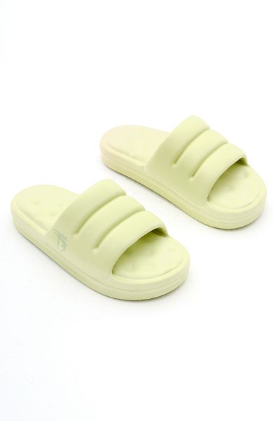 Tonny Black Women's Grass Green Comfortable Fit Sliced Model Open Front Eva Slippers