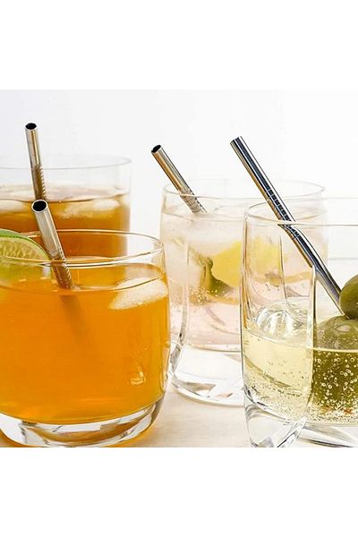 marashlıoğlu Jouis Stainless Steel Straw, Cleaning Brush, Metal Straw 2 Pieces