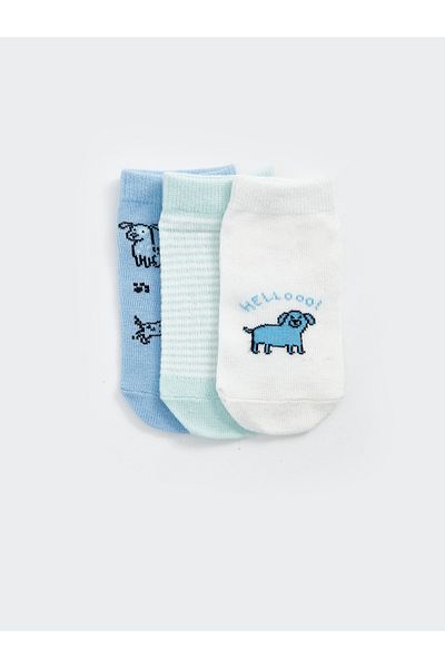 LC Waikiki Set mit 3 bedruckten Booties-Socken für Babys