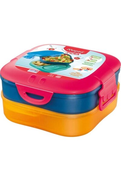 Maped Picnik Yemek Kutusu 3'Ü 1 Arada Pembe
