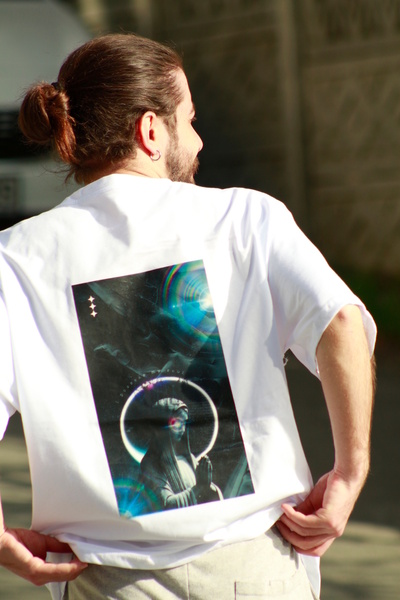 Lucky Line Unisex 100% pamuk lu Štampano Oversize kroj majica sa natpisom
