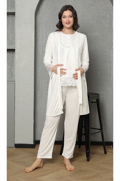 Ladytime Maternity & Pregnant Nightgown Dressing Gown Set 1036