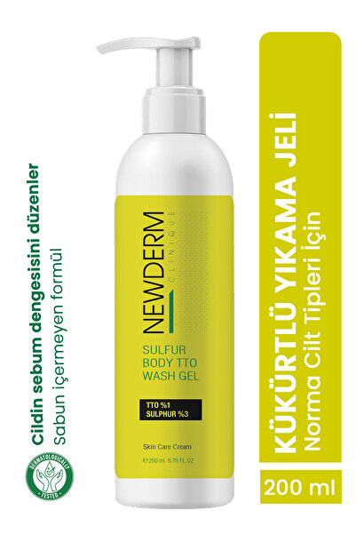 NEWDERM Kükürtlü Tea Tree TTO Vücut Yıkama Jeli | Akne ve Karşıtı Derin Temiz...