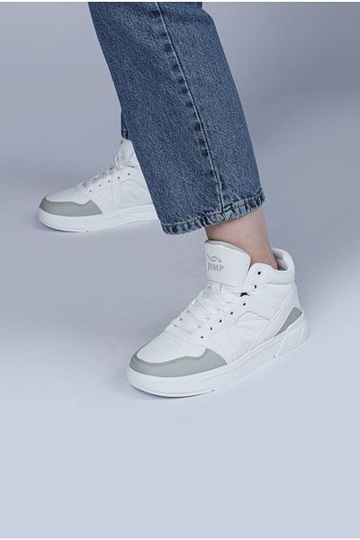 Jump 28746 High Top alb - gri pantofi de damă pantofi ocazional
