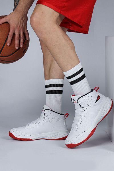 Jump 28531 White - Red Men's Basketball Sneakers