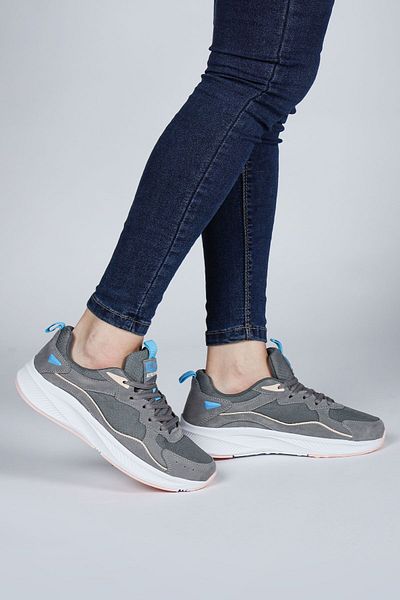Jump 28751 Gray - Salmon Women's Walking Running Sneakers