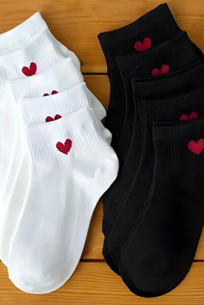 Çekmece Γυναικείες μποτάκια με σχέδιο καρδιά Σετ κάλτσες 5 τεμ