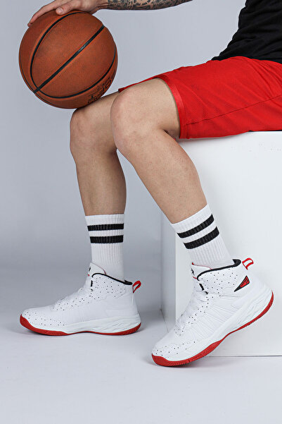 Jump 28531 Beyaz - Kırmızı Erkek Basketbol Spor Ayakkabısı