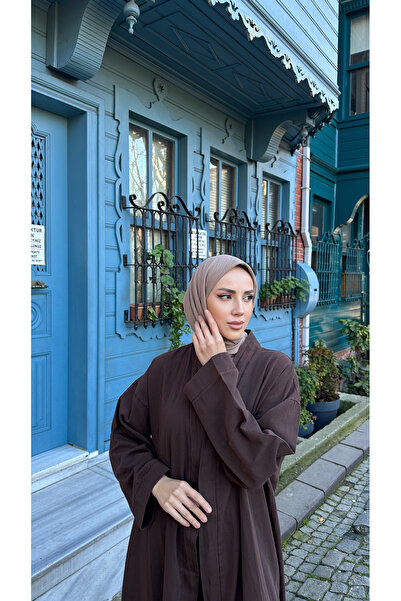 KUQOS Vesta Pamuk Eşarp Sütlü Kahve