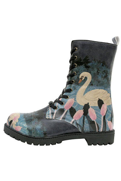 Dogo Γυναικείες Vegan Δερμάτινες Μακριές Μπότες Navy Blue - With Elegance Design