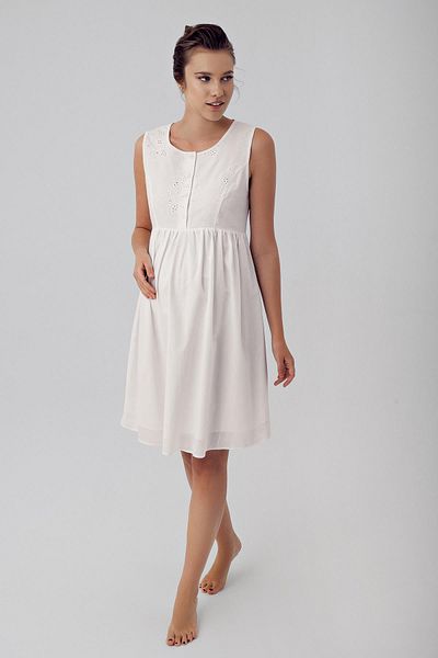 Artış Woven Buttoned Strap Cotton Maternity Nightdress