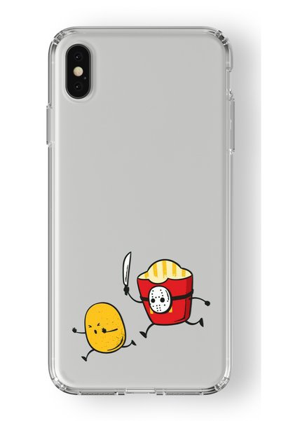 Multitronic Potato Design Printed Transparent Case Compatible with iPhone X a...