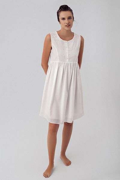 Artış Woven Buttoned Strap Cotton Maternity Nightdress