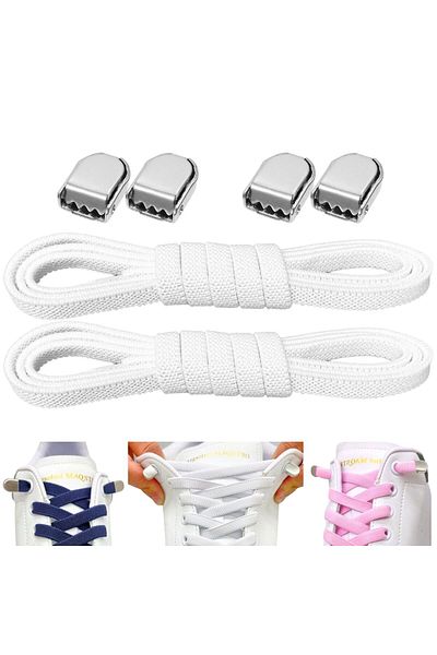 Palwin Super Practical Elastic Laces with Metal Buckle - Smart Shoelaces, 1 Pair