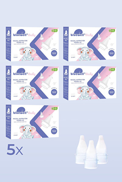 BLUEWELL Otri Bebe Bruno Baby Nazal Burun Aspiratör Uyumlu 10 lu Yedek Uç  5 Adet