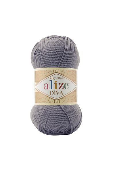 Alize Alize Diva 348 Σίδερο Γκρι - 5 Τεμάχια