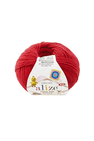 Alize 5 τεμάχια Alize Cotton Gold Hobby New 56 Κόκκινο