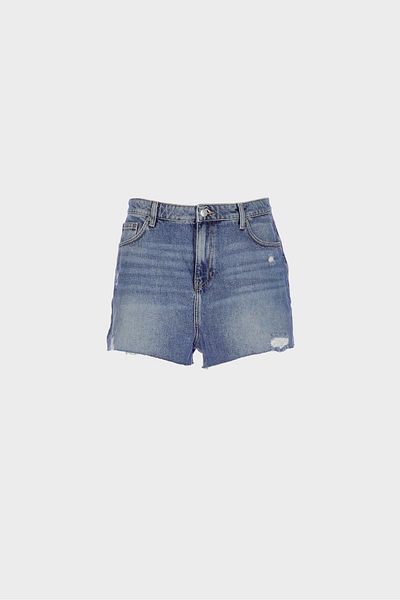 CROSS JEANS Dark Blue Zippered Jean Shorts - Women's C 4534-079