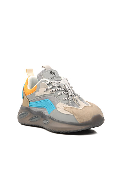 pepino 1668-F Grey-Orange Children's Sneakers