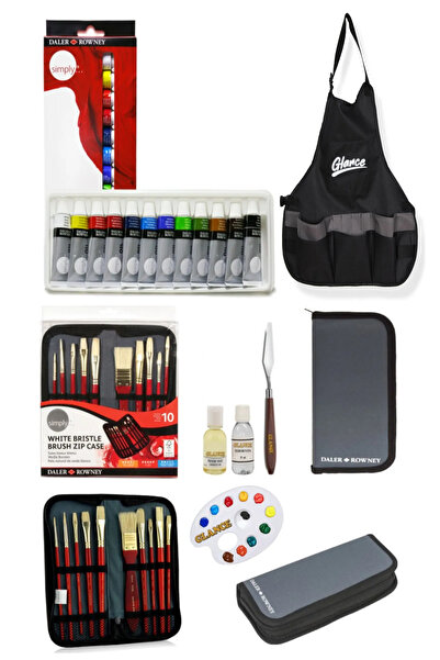 GLANCE Profesyonel Daller Rowney Yağlı Boya Gereçleri