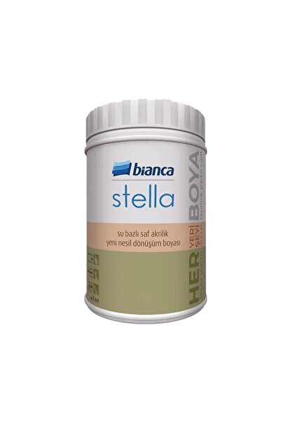 Bianca Stella Su Bazlı Saf Akrilik Boya Kırık Beyaz 1 Kg