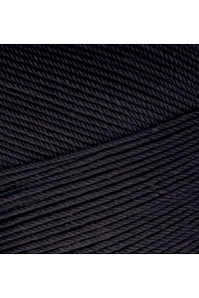 Alize Diva Fine 60 Black Knitting Thread - 100 Grams
