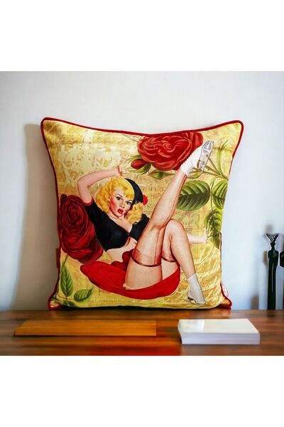 HALATÇI HOME apolena dekoratif kırlent kılıfı pin up