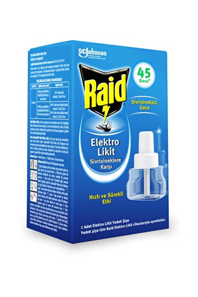 Raid Elekro Likit 1 Yedek, 45 Gece (SİVRİSİNEKLERE KARŞI)