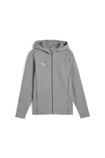Puma Ανδρικό ποδοσφαιρικό μπουφάν Teamfinal Casuals με κουκούλα 65852833   Γκρι