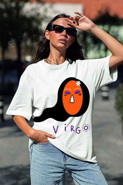 Serbella Virgo Printed Unisex Oversize T-Shirt -065781-81347