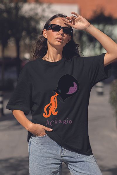 Serbella TREND Unisex Oversize T-Shirt - Aquarius Printed065781-81347