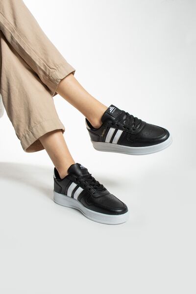 İnan Ayakkabı Жіночі чорні повсякденні спортивні кросівки (ортопедична внутрішня підошва) висотою 3 см