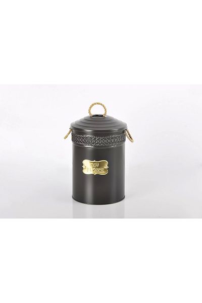 Evistro Metal 5 Liter Flour Pulses Bucket Black