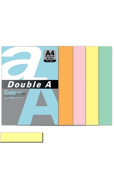 DOUBLE A ورق ملون 100 قطعة A4 80 جرام
