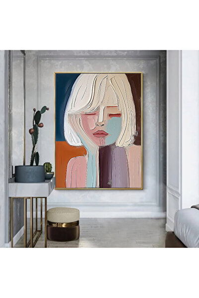 Z Concept Yağlı Boya Dokulu İnsan Tablo