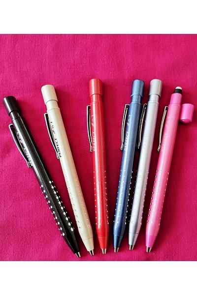 Modellino Metal Triangle Grip Perfect Pencil with Eraser 07 Tips - 1 Piece Silver