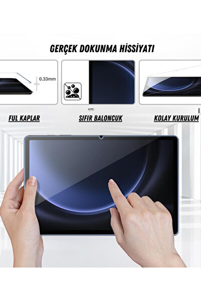 UniqAnatolia Samsung Galaxy Tab S9 FE Plus - Tempered and Unbreakable Screen Protector